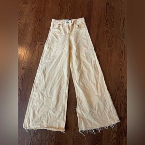 Bershka wide leg orange jeans, 00